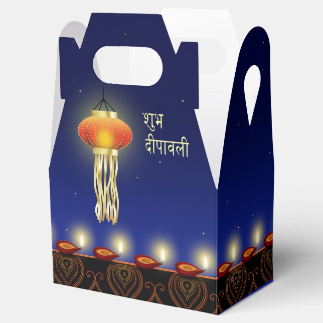 Luminous Diwali Lamp - Favour Box Gable (Opened)