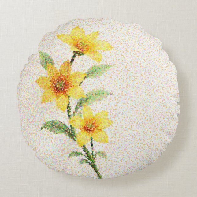 Luminous Dotwork  Round Cushion (Front)