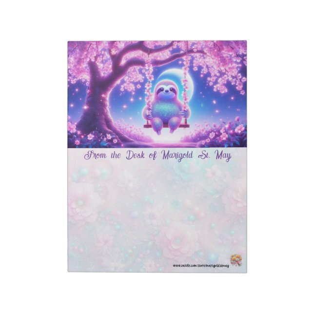 Luminous Dreamy Sloth Notepad (Rotated)