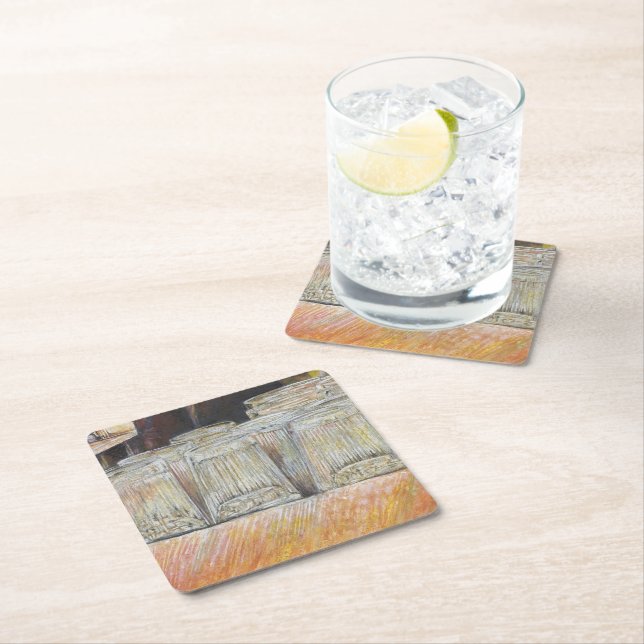 Luminous Equivalent of Passionate Emotions Square Paper Coaster (Insitu)