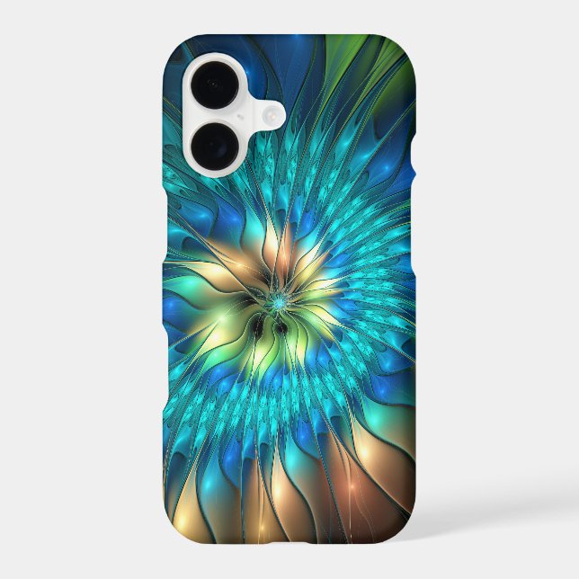 Luminous Fantasy Flower, Colourful Abstract Fracta (Back)