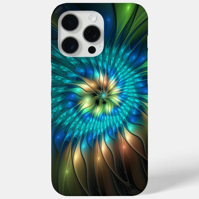 Luminous Fantasy Flower, Colourful Abstract Fracta Case-Mate iPhone Case (Back)