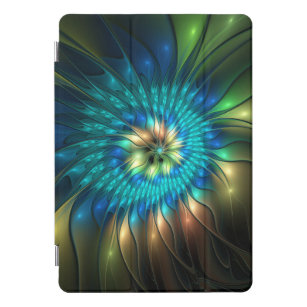 Luminous Fantasy Flower, Colourful Abstract Fracta iPad Pro Cover