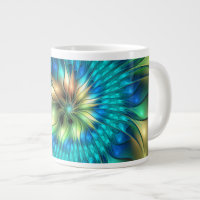 Luminous Fantasy Flower, Colourful Abstract Fracta