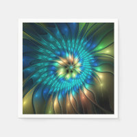 Luminous Fantasy Flower, Colourful Abstract Fracta