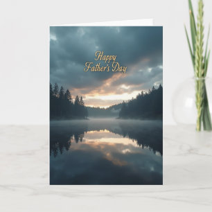 Luminous Fathers Day Lake Card
