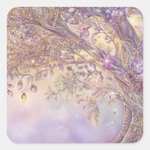Luminous Forest Square Sticker