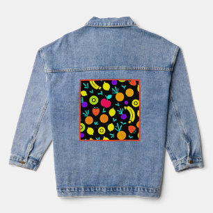 Luminous Fruit Fiesta Denim Jacket