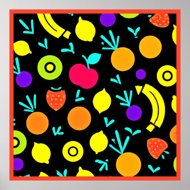 Luminous Fruit Fiesta Poster (Front)