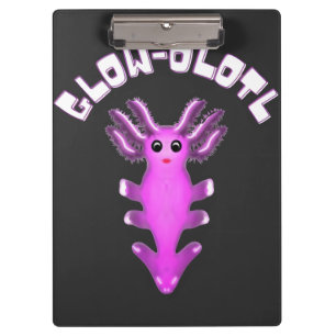 Luminous Galaxy Axolotl Digital Art Clipboard