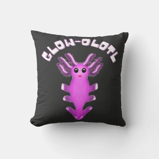 Luminous Galaxy Axolotl Digital Art  Cushion (Front)