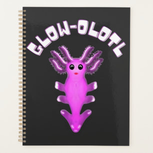 Luminous Galaxy Axolotl Digital Art Planner