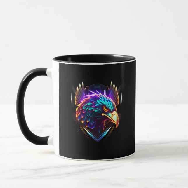Luminous Glowing Eagle Artistic Mug (Left)
