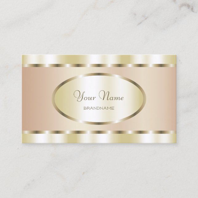 Luminous Gold Effect Colours Modern and Elegant Business Card (Front)