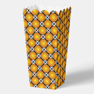 Luminous Golden Dots Black White Lattice Pattern Favour Box