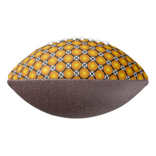 Luminous Golden Dots Black White Lattice Pattern Football