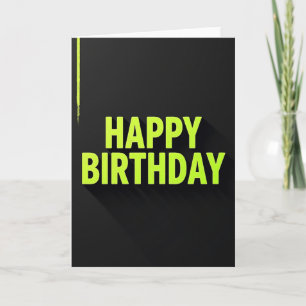 Luminous Green Birthday Card
