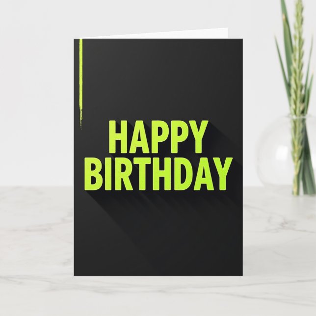 Luminous Green Birthday Card (Front)