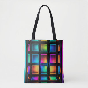 Luminous Grid Spectrum Tote