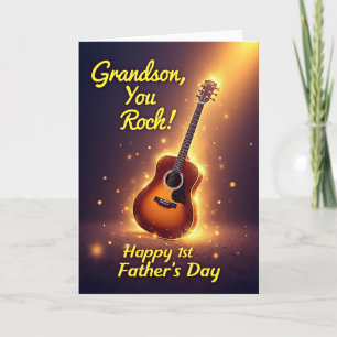Luminous Guitar Fathers Day Card