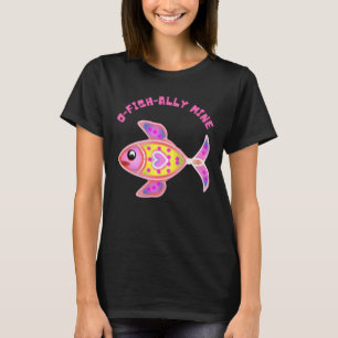 Luminous Heart Fish: Radiant Neon Kawaii SeT-Shirt T-Shirt
