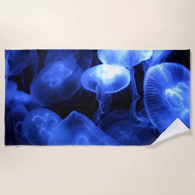 Luminous Jellyfish Beach Towel (Front)