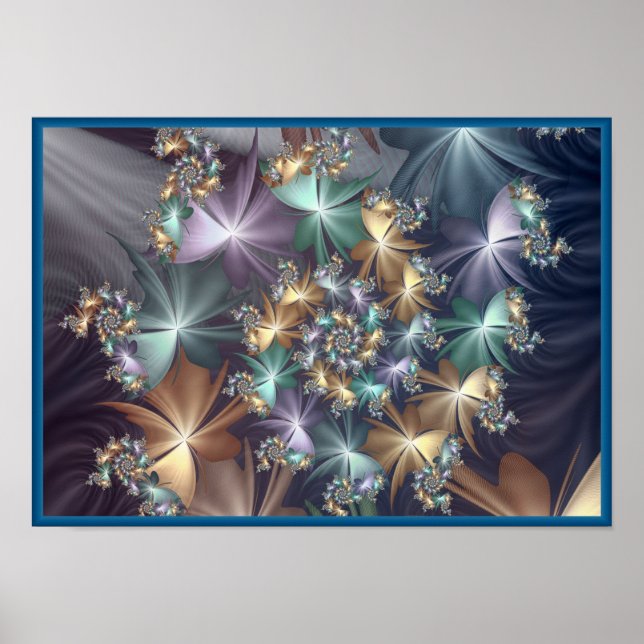 luminous julia spirals poster (Front)