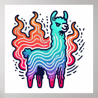 Luminous Llama Poster