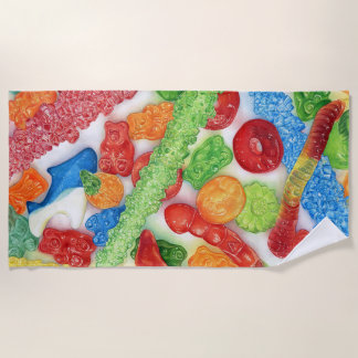 Luminous Lollies Beach Towel