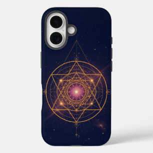 Luminous Mandala of Golden Harmony iPhone 16 Case