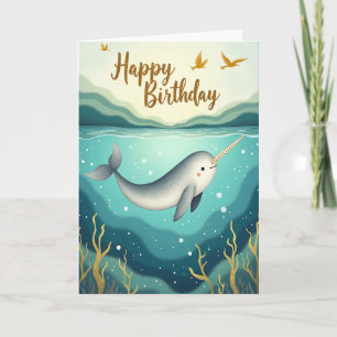 Luminous Marine Birthday Card