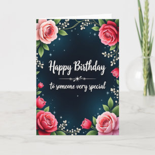 Luminous Midnight Birthday Card