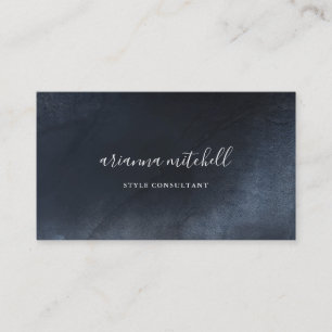 Luminous Midnight Blue   Elegant Minimalist Business Card