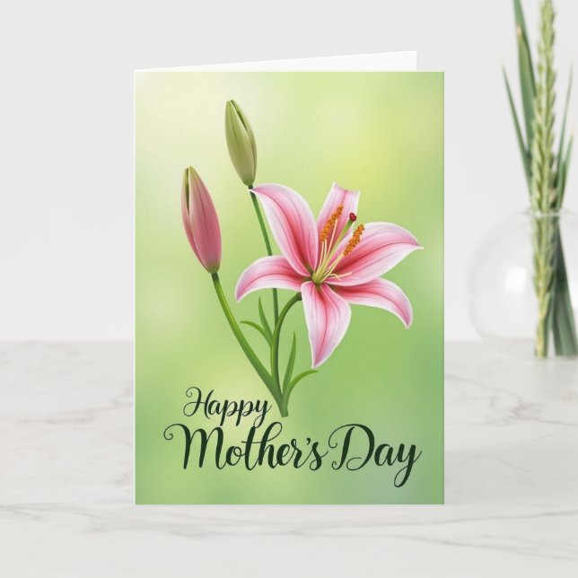Luminous Mothers Day Petals Card (Front)