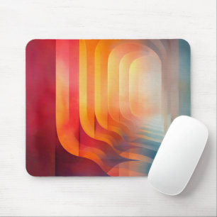 Luminous Passage – Abstract Geometric Flow Mouse Pad