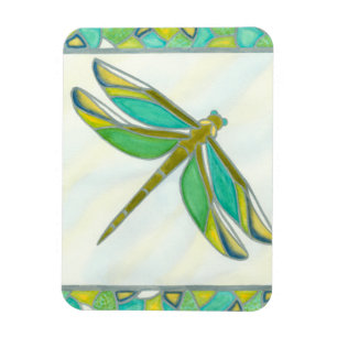 Luminous Pastel Dragonfly by Vanna Lam Magnet