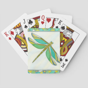 Luminous Pastel Dragonfly by Vanna Lam Playing Cards