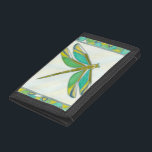 Luminous Pastel Dragonfly by Vanna Lam Tri-fold Wallet<br><div class="desc">Created by Vanna Lam this luminous dragonfly is painted in pastel colours. You may not find its like in nature,  but it is a stunning creation nonetheless. Order your print today!</div>