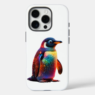 Luminous Penguin Charm iPhone 16 Pro Case