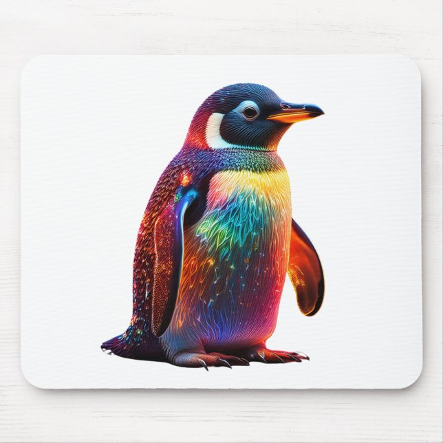 Luminous Penguin Charm Mouse Pad (Front)