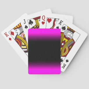 Luminous Pinkish Purple and Black Ombre Playing Cards