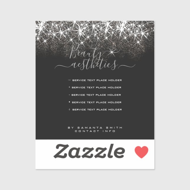 Luminous Platinum Silver Glitter Elegant Beauty (Sheet)