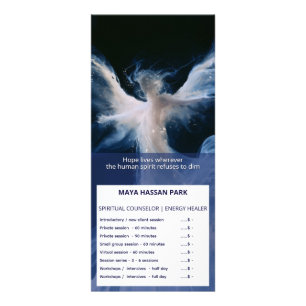Luminous Presence   Winged Angel Rack Card
