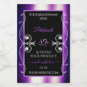 Luminous Purple Frame Black Product Labels Jewels