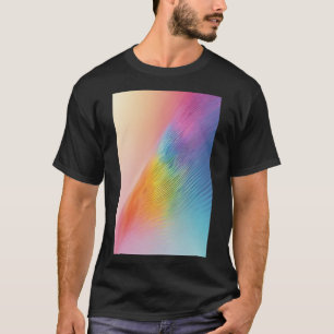 Luminous Rainbow Flow: An Abstract Pastel Wave T-Shirt
