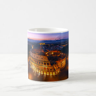 Luminous Roman Colosseum Nightscape Coffee Mug