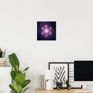 Luminous Sacred Geometry Cosmic Light Poster