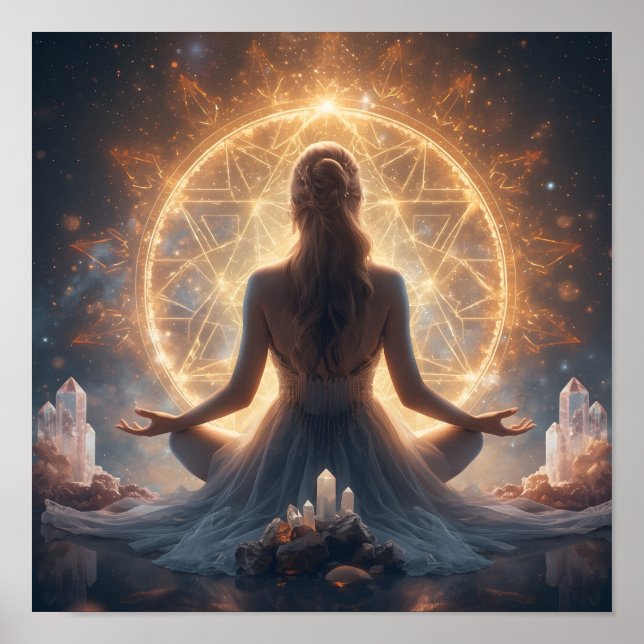Luminous Sacred Meditation Wall Art Poster (Front)