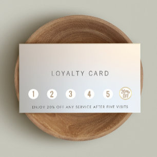 Luminous Script 6 Punch Customer Loyalty Card