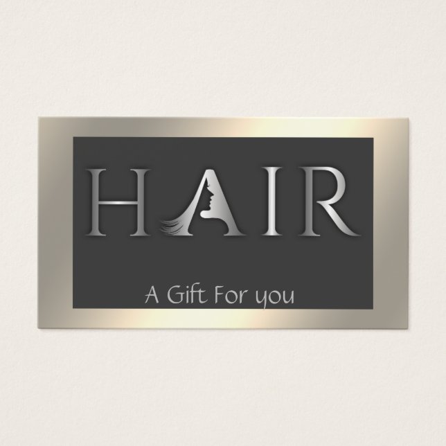 Luminous shiny elegant  HAIR gift certificate (Front)